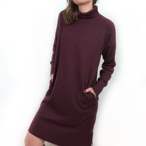 Lululemon Red Softer Still Knit Turtleneck Dress